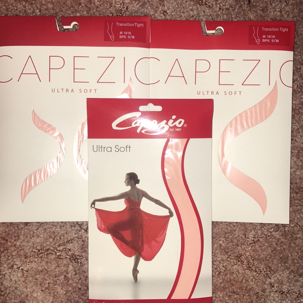 3 pairs Capezio Ultra Soft Pink Transition Tights